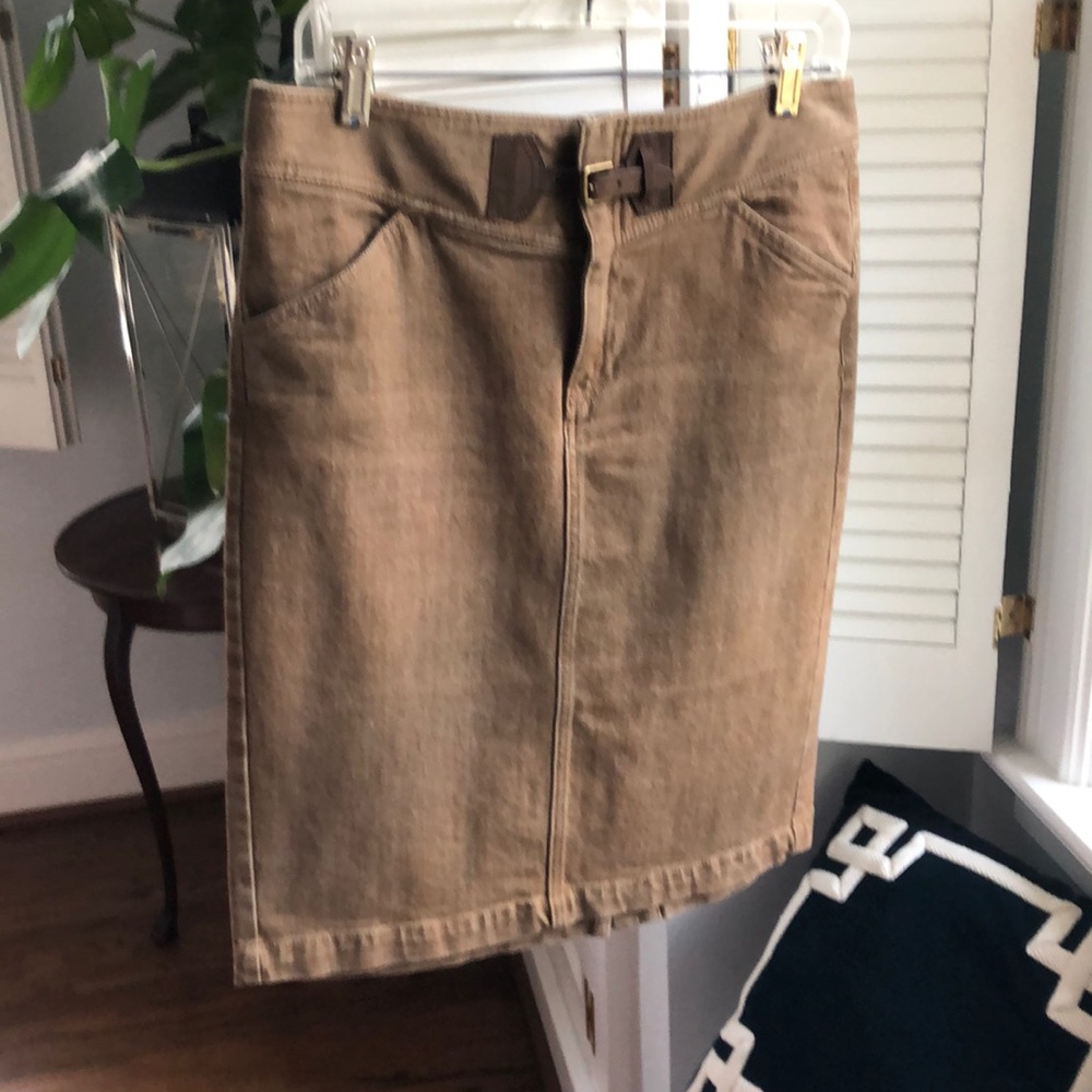 Ralph Lauren Tobacco Brown Jean Skirt